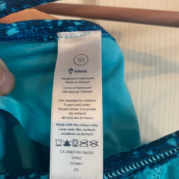 Lot of 2 turquoise Ivivva Girls tops size 10 - Picture 5 of 6